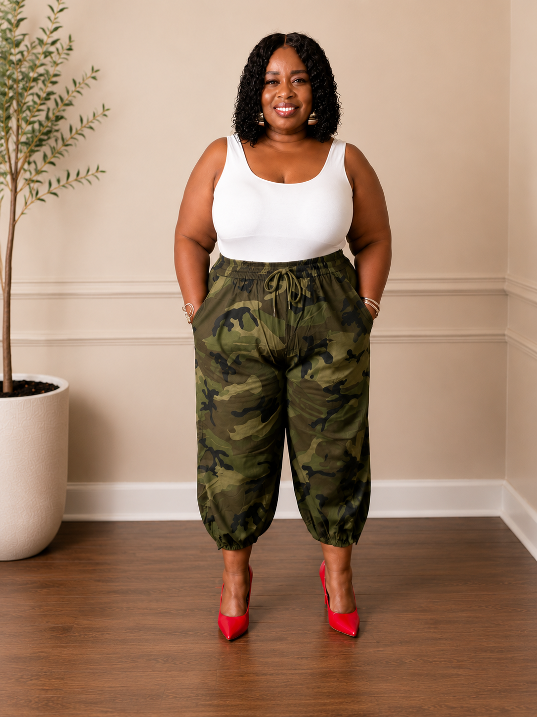 Pretty Savage Camo Parachute Pants