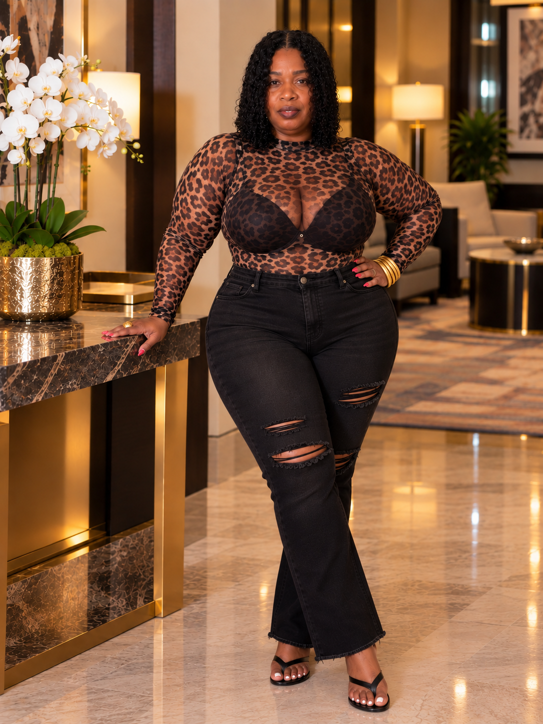 After Hour Leopard Top